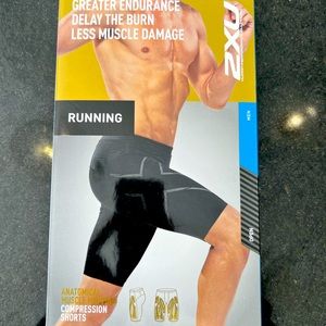 Mens 2xU MCS Run Compression Shorts Medium- NWT